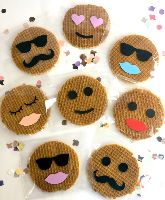 Traktatie stickers smiley voor trakteren