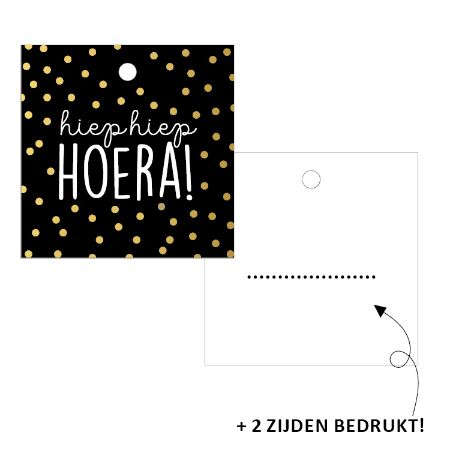 cadeaulabel hiep hiep hoera