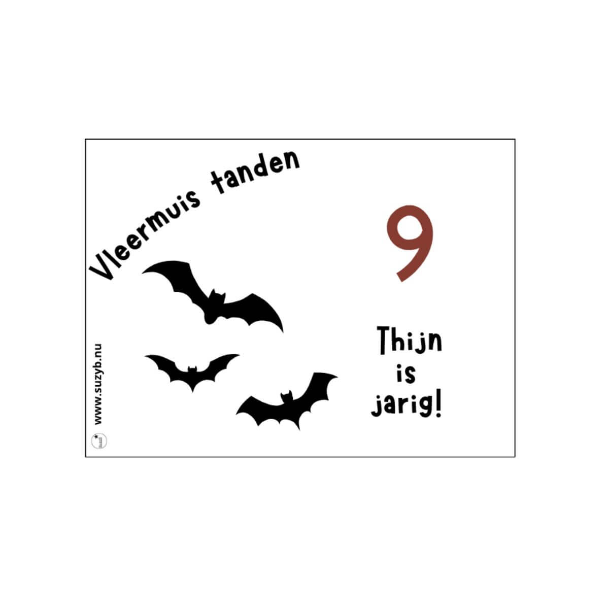 Printable halloween vleermuis tanden