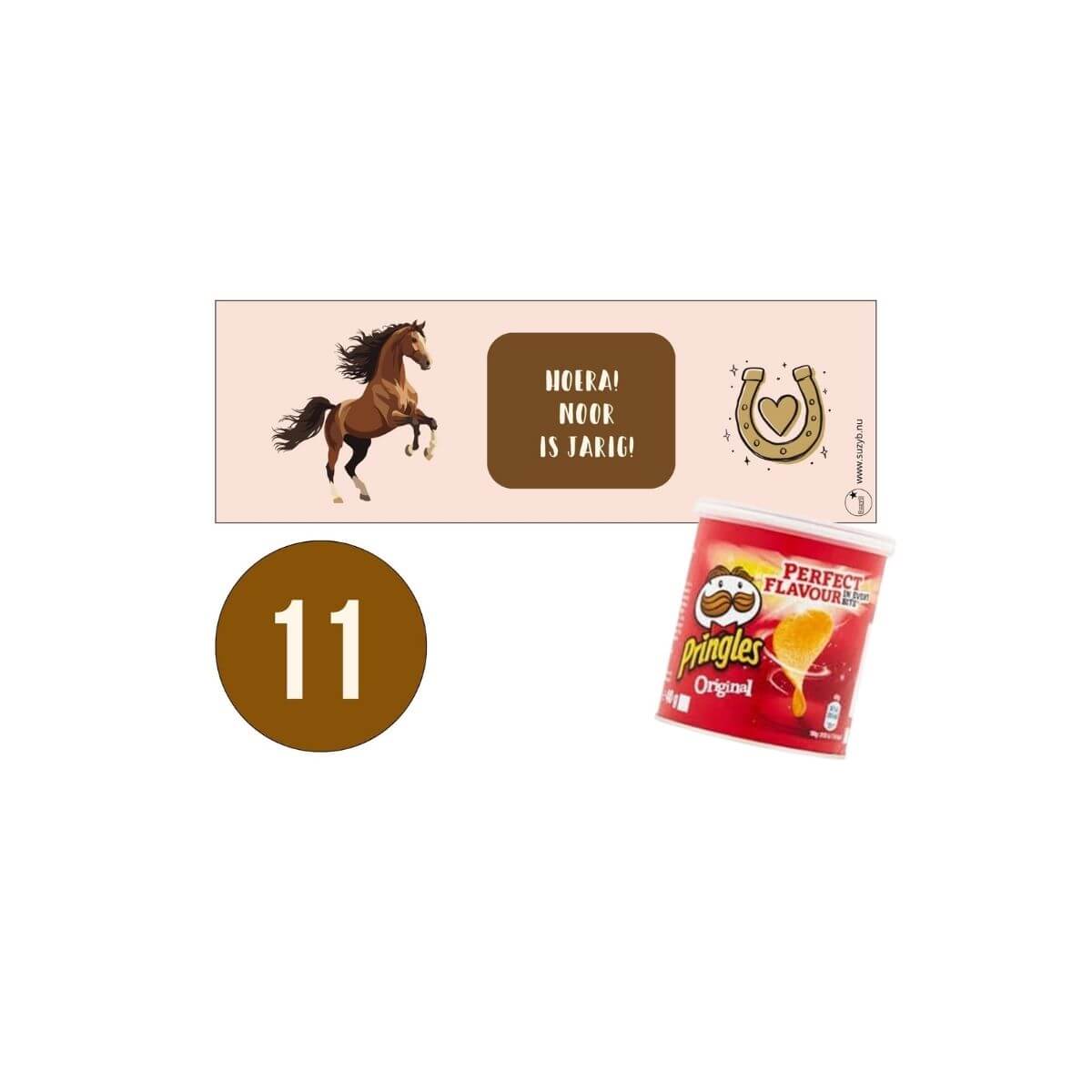Paarden traktatie met pringles