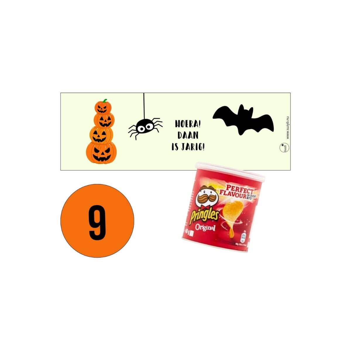 Printable Pringles Halloween vleermuis