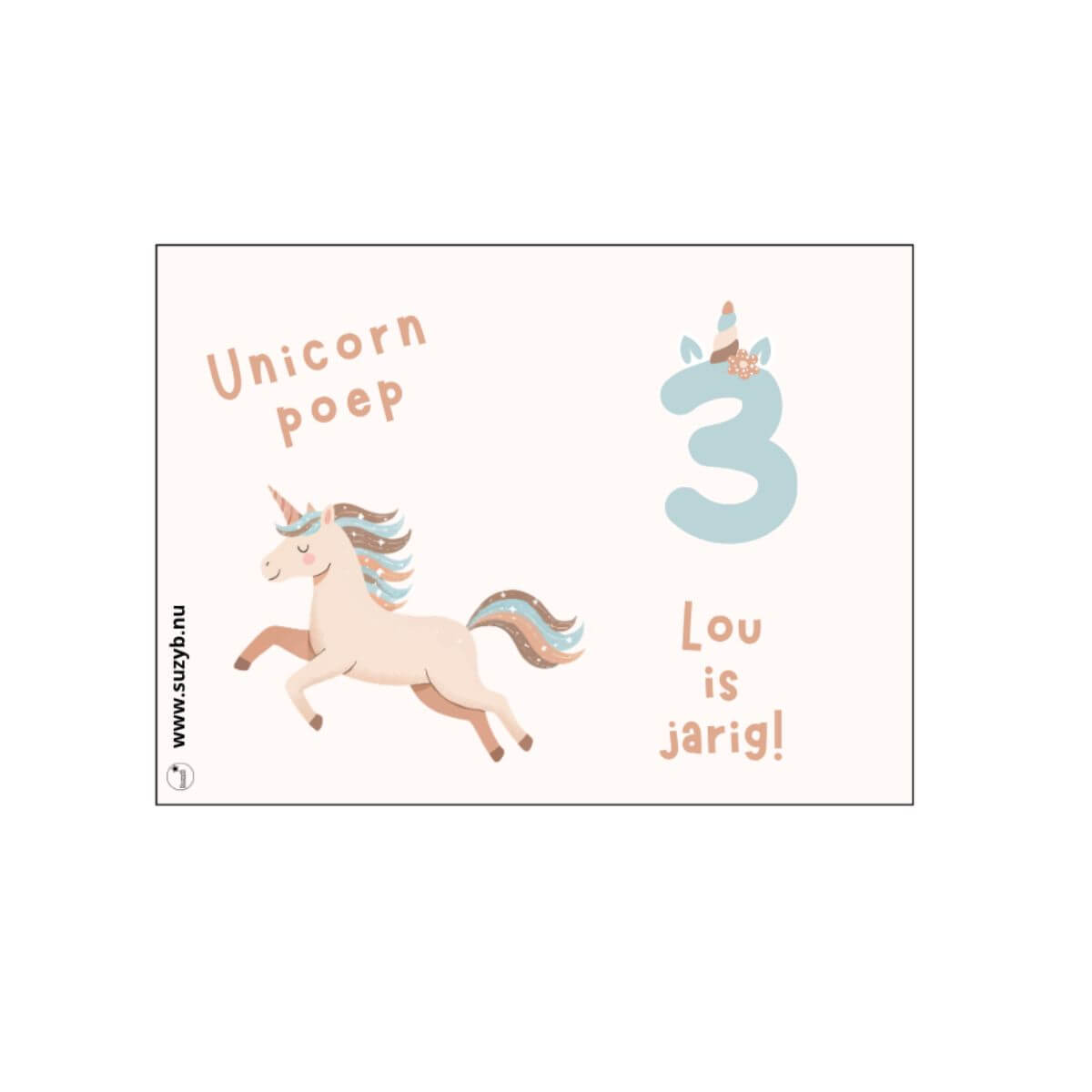 Printable Unicorn poep