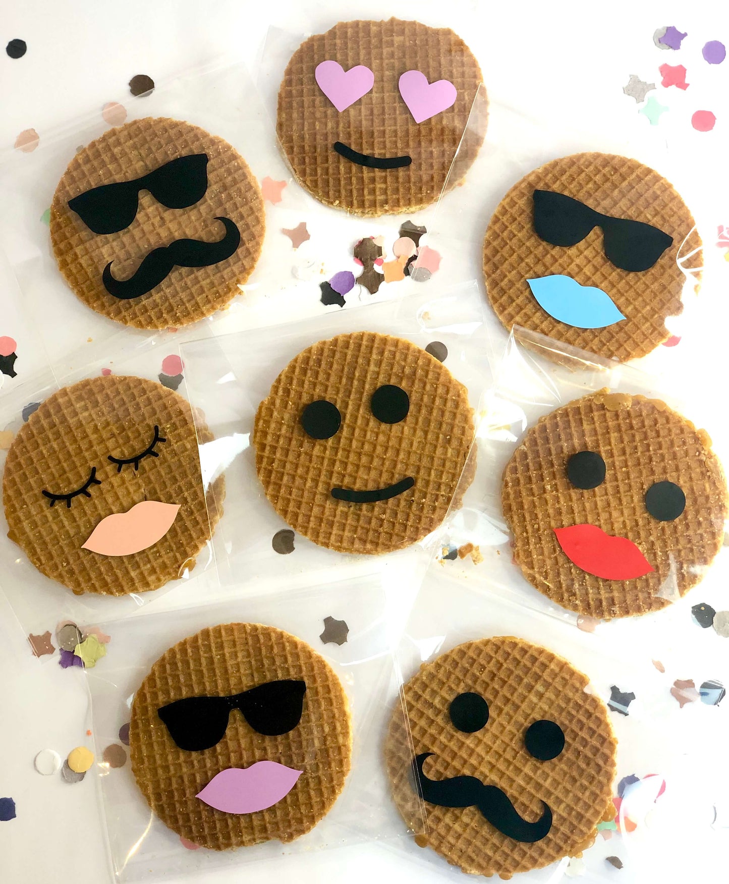 Traktatie stickers smiley voor trakteren