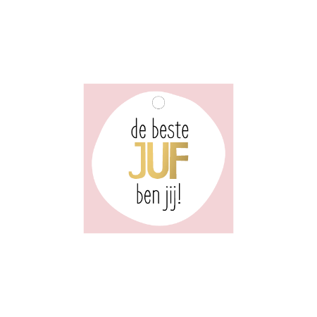 cadeaulabel de beste juf ben jij