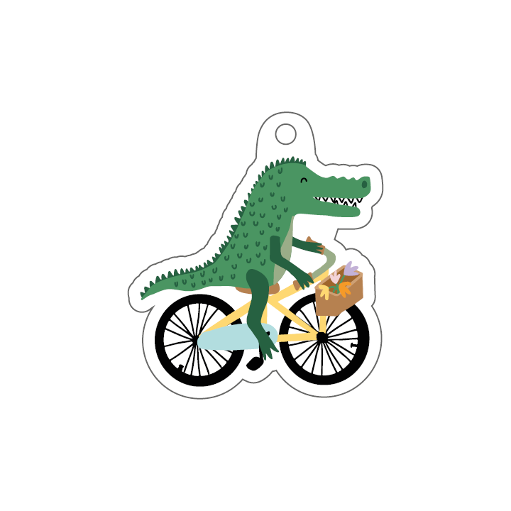 cadeaulabel krokodil voor een traktatie