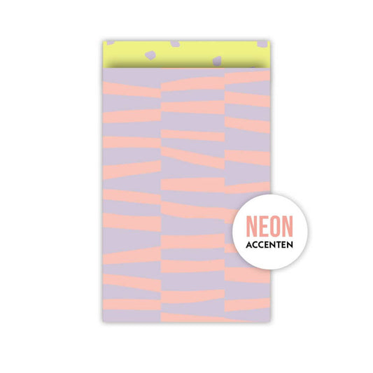 cadeauzakjes roze met neon ook voor traktatie
