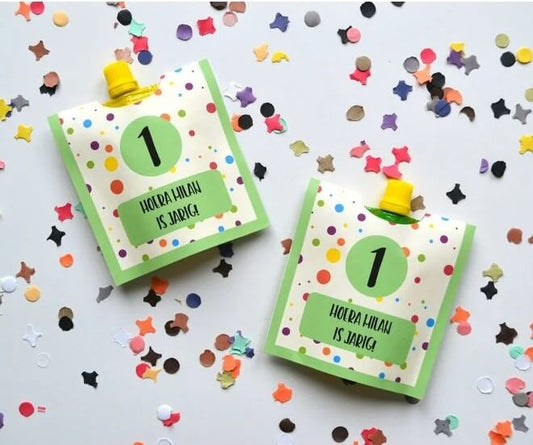 knijpfruit traktatie confetti
