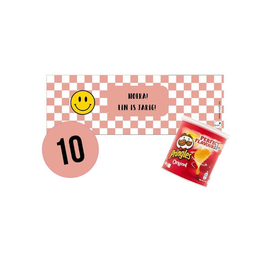 pringles traktatie smiley peach