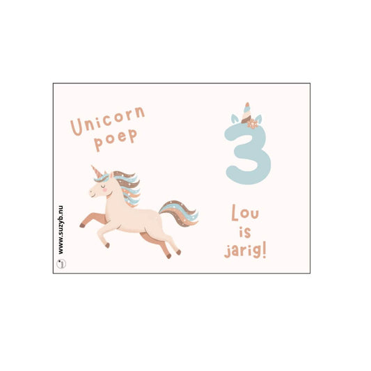 Printable Unicorn poep 