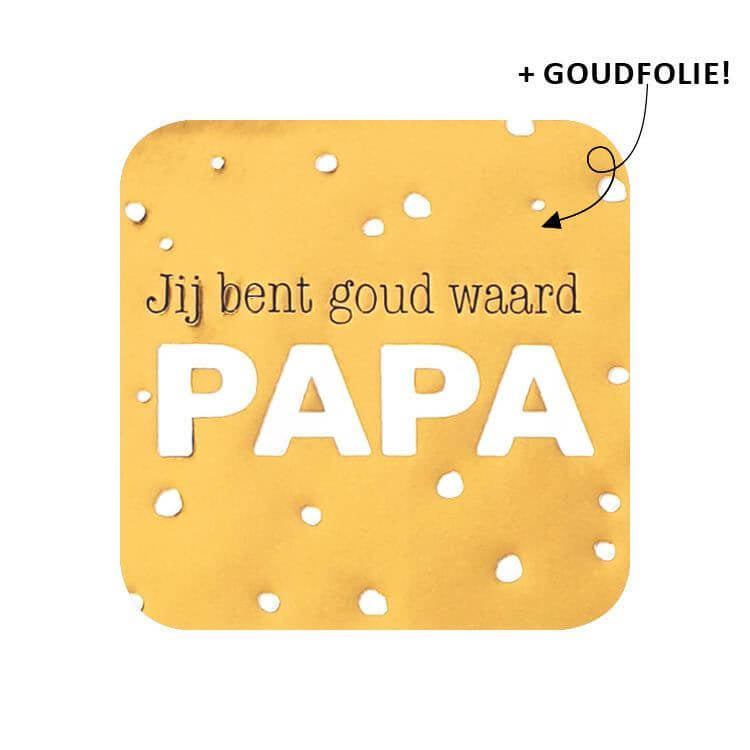 sluitsticker jij bent goud waard papa