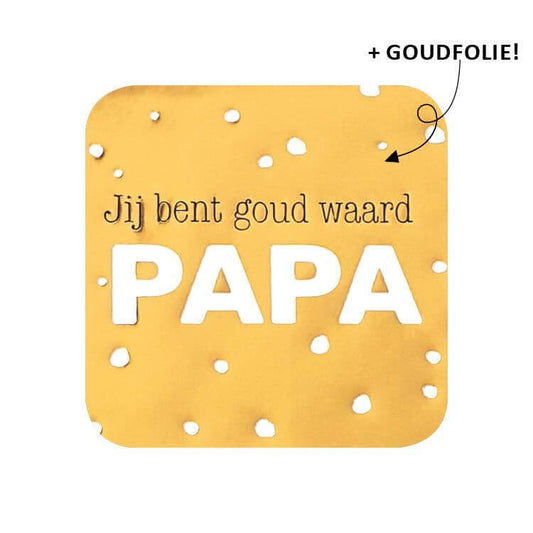 sluitsticker jij bent goud waard papa