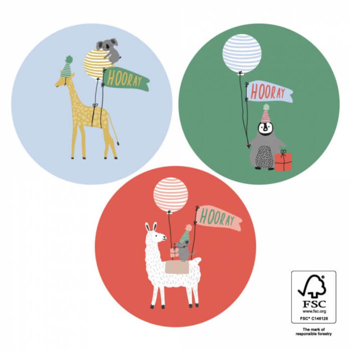 Sluitstickers party animals 9x