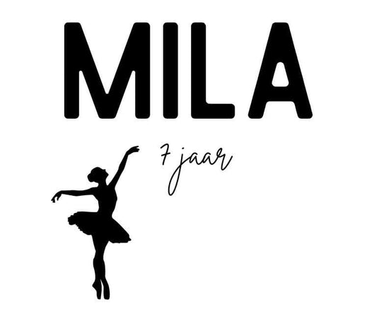 Stickers met naam Ballet 10 x