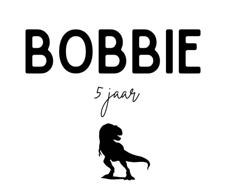Stickers met naam Dino 10 x