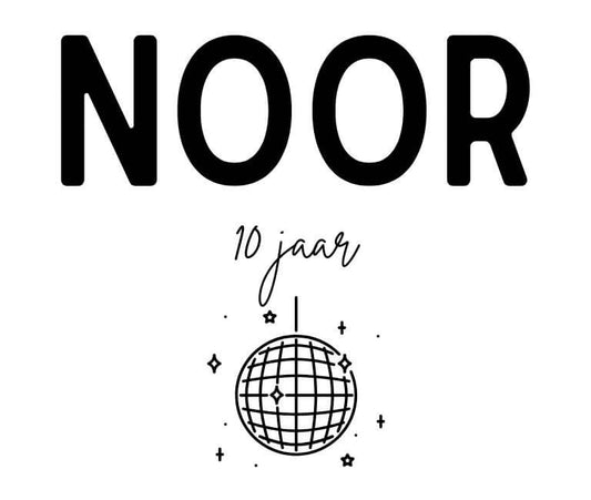 Stickers met naam discobal 10 x
