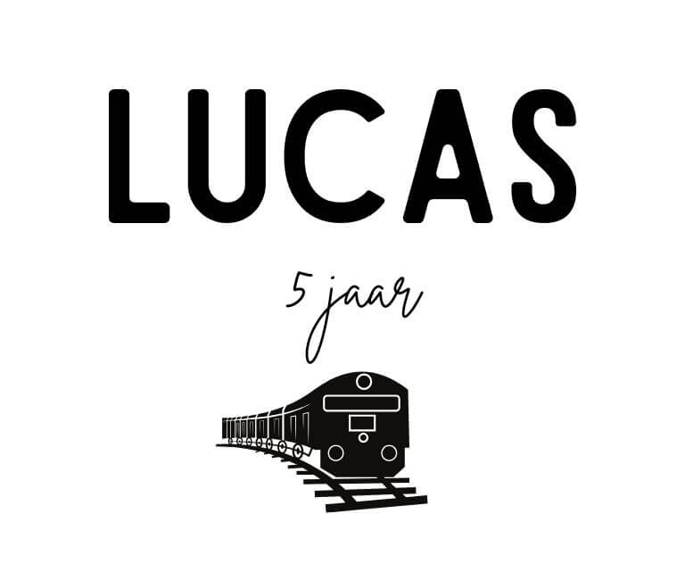 Stickers met naam en trein 10 x