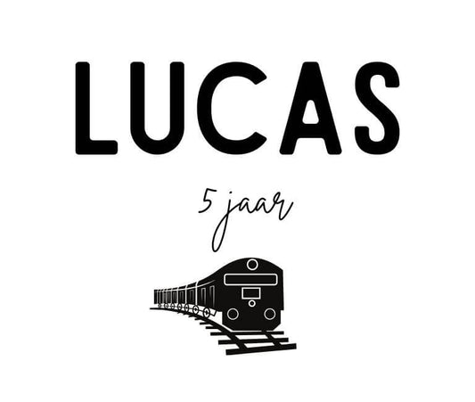 Stickers met naam en trein 10 x