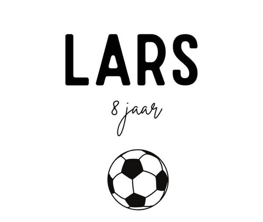 Stickers met naam en voetbal 10 x