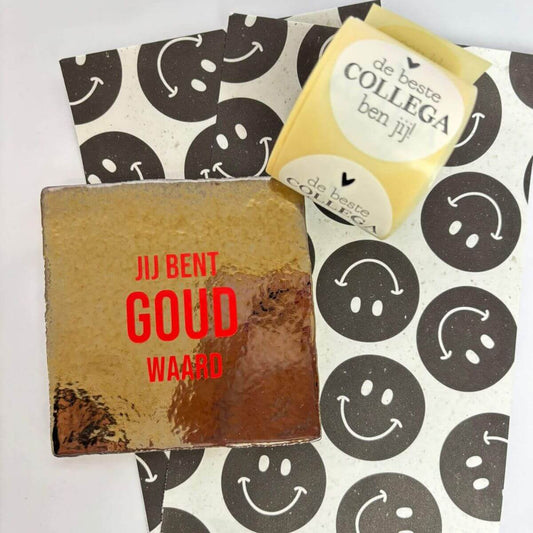 tegel met tekst jij bent goud waard