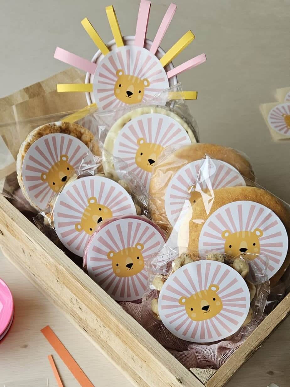 sticker leeuw voor traktatie