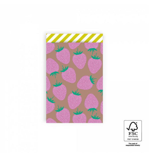 traktatiezakjes met aardbei print